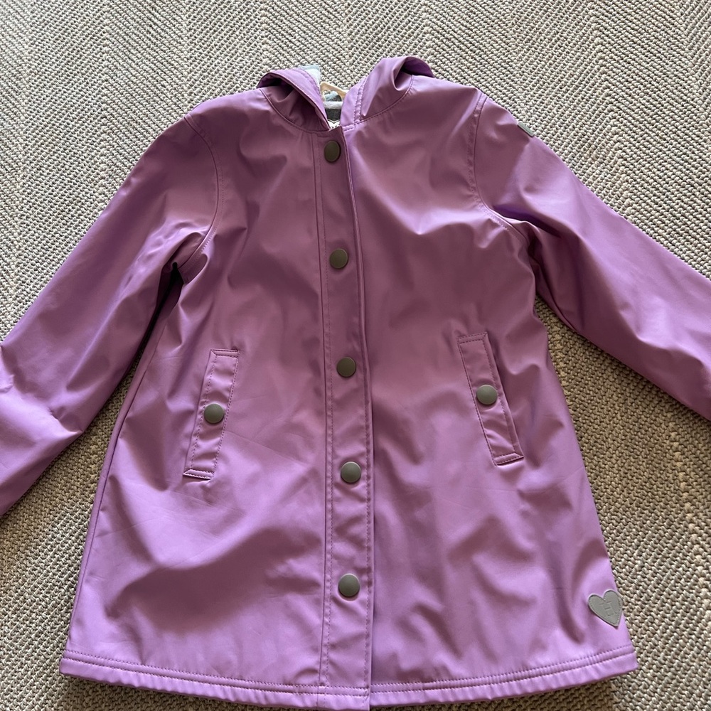 Kids Hatley Lilac Hooded Rain Jacket